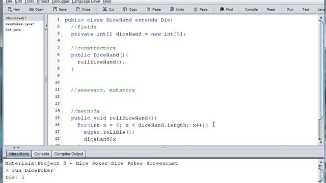 Java Dice Poker Part 2 Dice Hand 1 смотреть онлайн