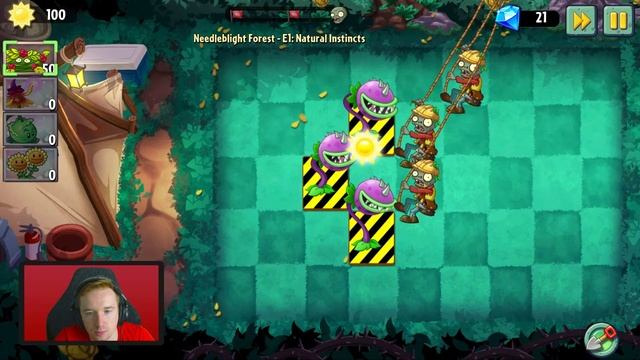 PvZ 2 Garden Rush - NEEDLEBLIGHT FOREST WORLD!! | Plants vs Zombies 2 Garden Rush (v1.0) смотреть онлайн