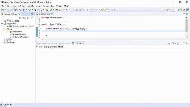 HSQLDB in JAVA / JDBC (silent video) смотреть онлайн
