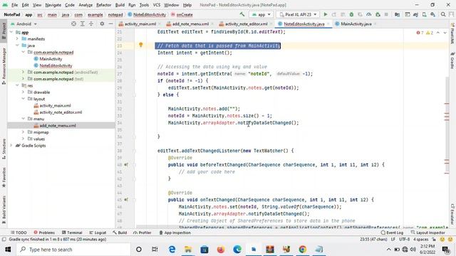 Working with Note Editor Activity Java #3 смотреть онлайн