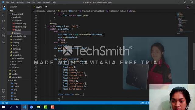 #46. CRUD display data dinamis dari database MariaDB dengan Node.js смотреть онлайн