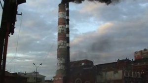 Снос заводской трубы 2