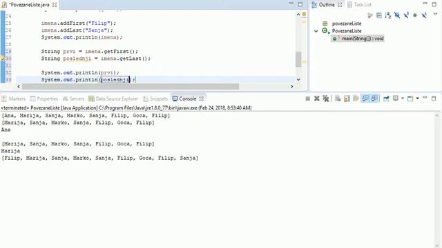 16. Programiranje - JAVA - ECLIPSE: LinkedList смотреть онлайн