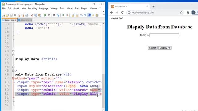 How to display data from database in php || Lecture-6 || Urdu Hindi смотреть онлайн