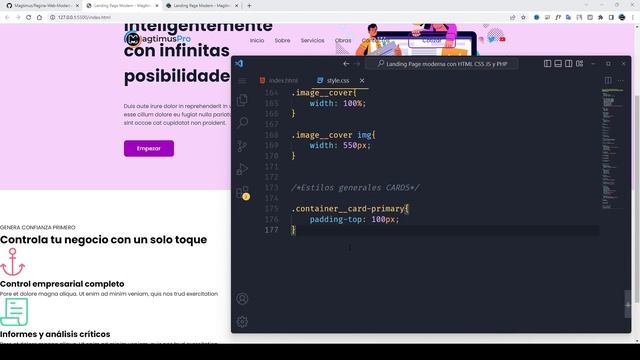 Como hacer Web Moderna solo con HTML - CSS - JS y PHP |Parte 3| Desde cero смотреть онлайн