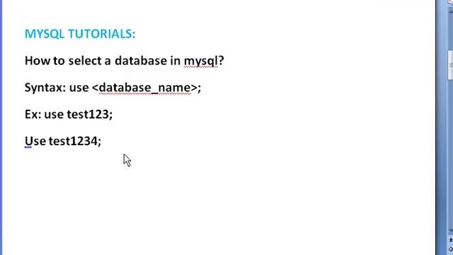 MySql Tutorial-2:How to select a database? смотреть онлайн