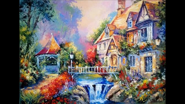 Пишу картины. Художник, живопись, масло, красота, холст, пейзаж, дворик, Франция, Италия, Чехия смотреть онлайн