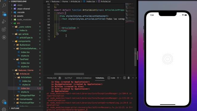 Creando clon de corotos: Agregando listado de artículos (Expo Typescript) смотреть онлайн