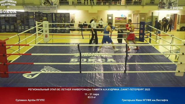 31 63.5 кг Сулимин Артём ПГУПС Григорьев Иван НГУФК им.Лесгафта