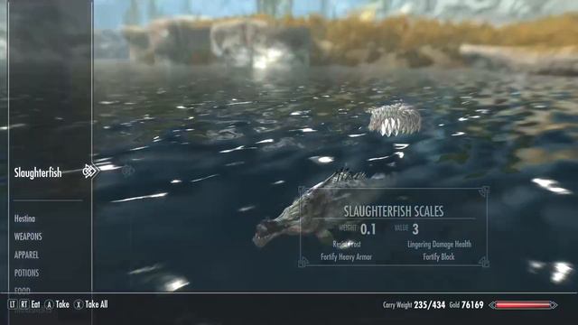 How To Get Slaughterfish Scales Ingredient - Skyrim