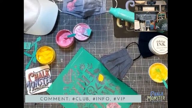 Chalk Couture! Wild & Free. March Club Couture Ink on Face Coverings! Learn how to DIY Home Decor! смотреть онлайн