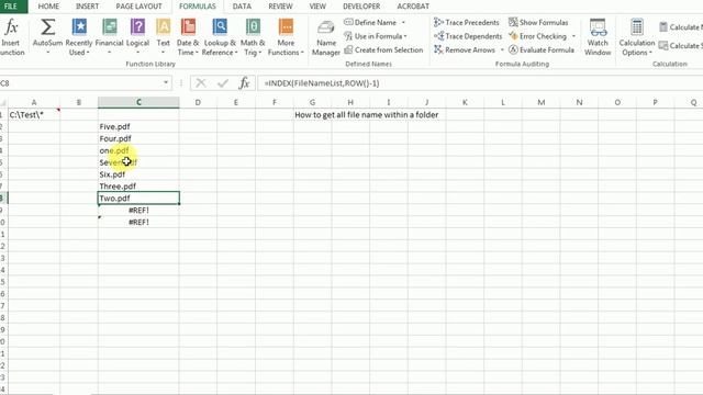 How to get file name within a folder in excel without VBA смотреть онлайн