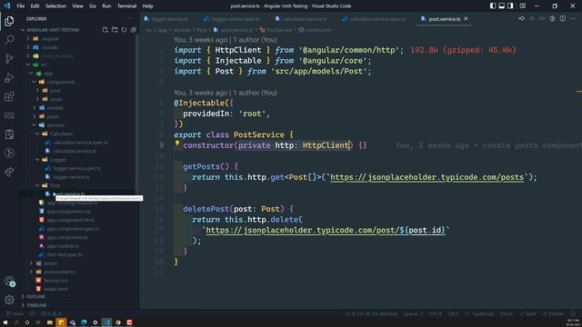 28. Create instance for the Services using Test Bed inject method - Angular Unit Testing смотреть онлайн
