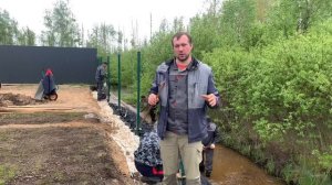 Делаем скрытую канаву и монтаж георешетки | Георешетка на склон | Труба в канаву