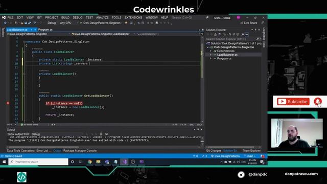 Design patterns with C#: Singleton смотреть онлайн