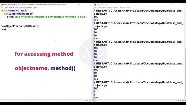 #105 Class and Object in Python | oops concepts | Python tutorials смотреть онлайн
