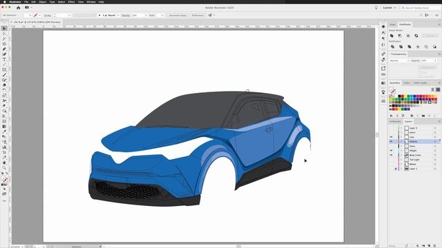 TOYOTA CH-R/CREATE VECTOR REALTIME WITH ADOBE ILLUSTRATOR смотреть онлайн