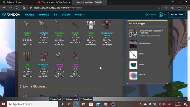 Going over the revamped wiki prices in Swordburst 2 (Roblox) смотреть онлайн