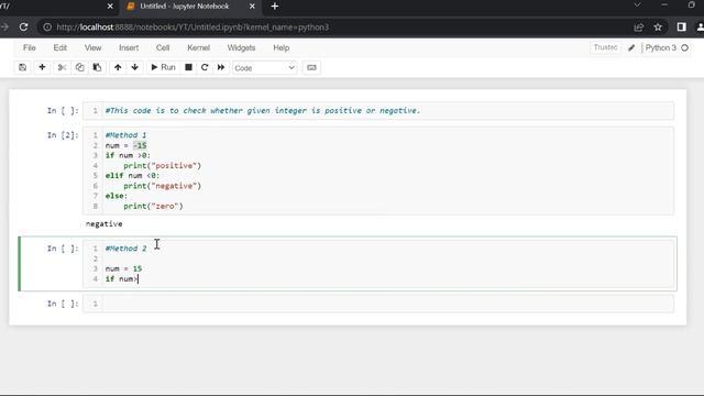 Python Program to check if a Number Is Positive Or Negative. смотреть онлайн