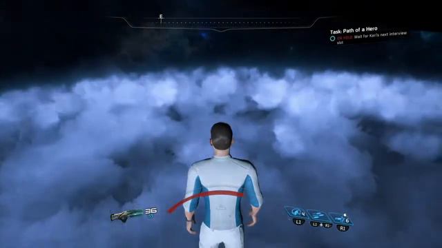 Mass Effect™: Andromeda Ryder floating in space. Nice Nexus view. смотреть онлайн
