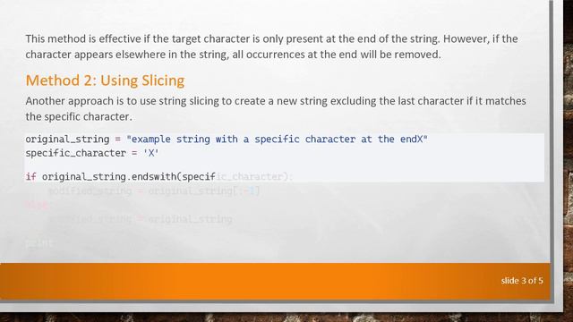 How to Remove the Last Specific Character from a String in Python смотреть онлайн