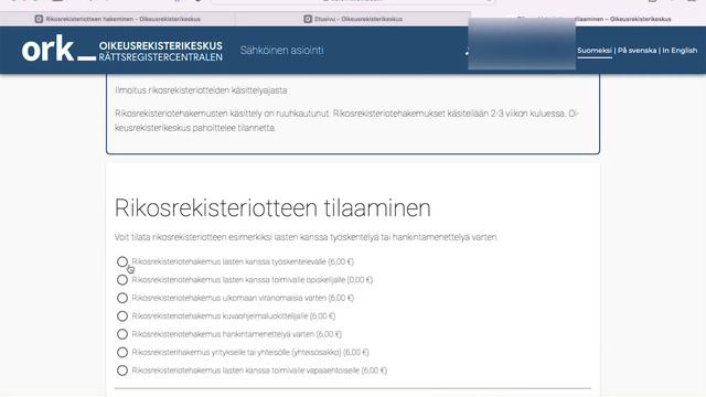 Справка о несудимости в Финляндии/Rikosrekisteriote смотреть онлайн
