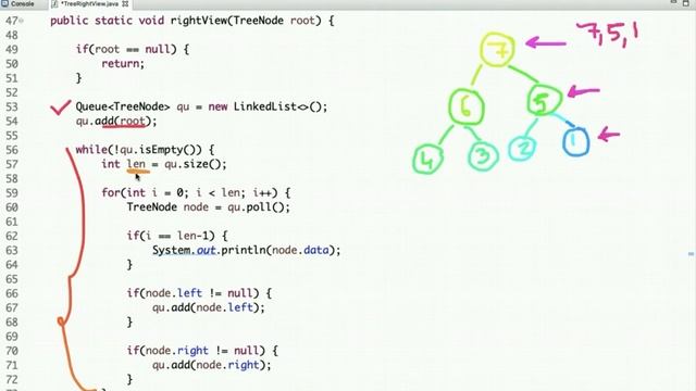 Right View of Binary Tree | Right View of Binary Tree using Queue Java Code смотреть онлайн