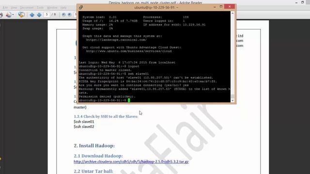 Install Hadoop 2 or Cloudera CDH5 on Amazon AWS in Distributed Mode, multi-node Cluster Setup Ubunt смотреть онлайн