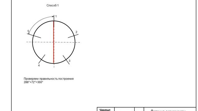 Деление окружности на 5 смотреть онлайн