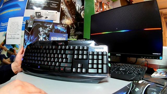 Распаковка клавиатуры Genius Scorpion K5 (31310469102) смотреть онлайн