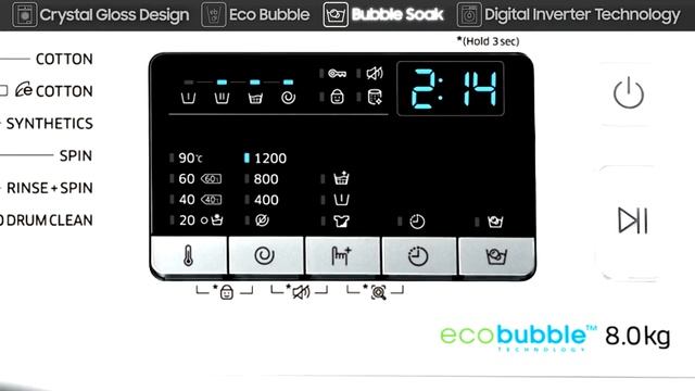 Samsung Digital Inverter Eco Bubble Washing Machine смотреть онлайн