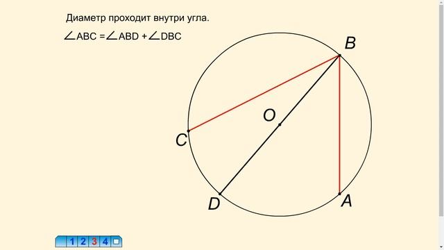 Теорема об измерении вписанного угла смотреть онлайн