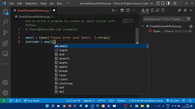 How to Create Email Slicer with Python Programming || Python Tutorial in Hindi смотреть онлайн