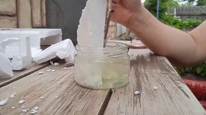 Растворяем пенопласт.Что же из этого получится..?
