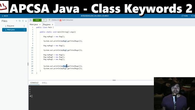 APCSA Java - Classes[3] - Keywords Continued (Static and Final) смотреть онлайн