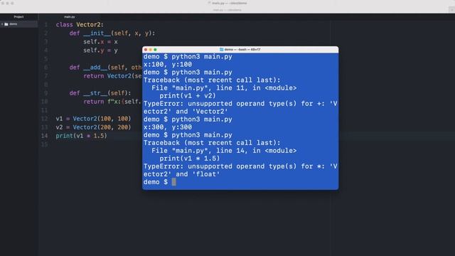 Linear interpolation between two Vector2 objects in Python смотреть онлайн