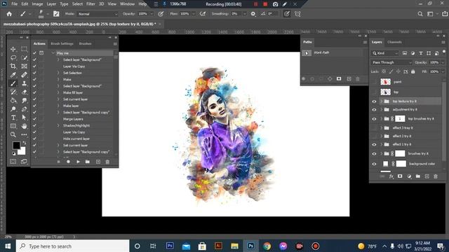 Extreme Watercolor Photoshop Action смотреть онлайн