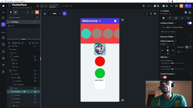FlUTTERFLOW : les VISIBILITES CONDITIONNELS + ACTIONS + VARIABLES LOCALES en moins de 2 minutes смотреть онлайн