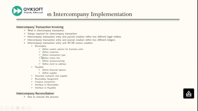 Oracle Fusion Intercompany Transaction Invoicing смотреть онлайн