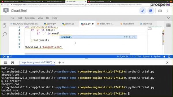 Creating a cloud function for checking email id syntax - Google Cloud Online Bootcamp - Part - 26
