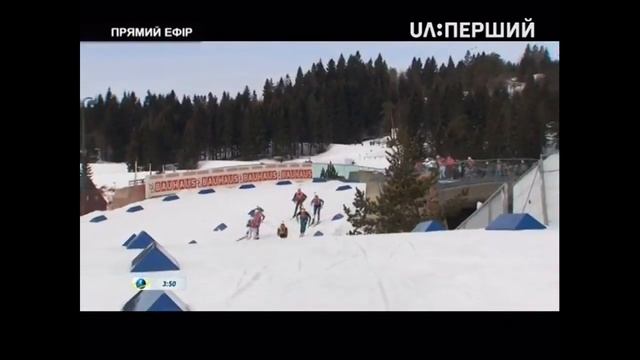 Падение Эмонье. Женский масс-старт в Холменколлене