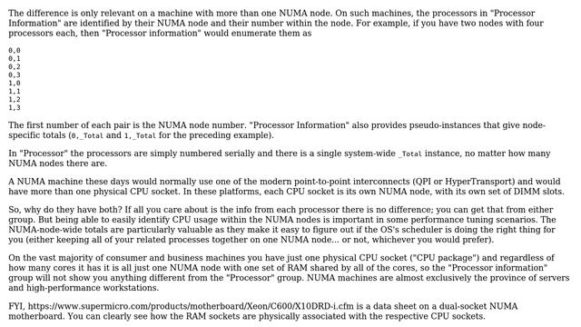 What's the difference between Processor and Processor Information in PerfMon counters? смотреть онлайн