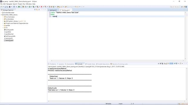 TestNG: YAML Demo смотреть онлайн