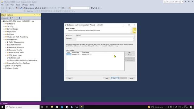 Configure mail in SQL Server using HMail Server смотреть онлайн
