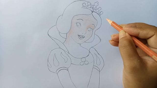 How to draw snow white step by step смотреть онлайн
