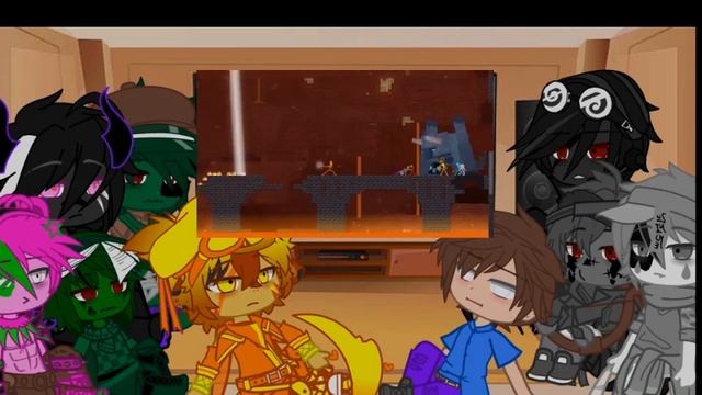 Monster school reacts to animation vs minecraft 30 || gacha || avm || смотреть онлайн