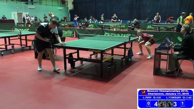 Alexey POPOV - Alexey VINOGRADOV Настольный теннис, Table Tennis смотреть онлайн