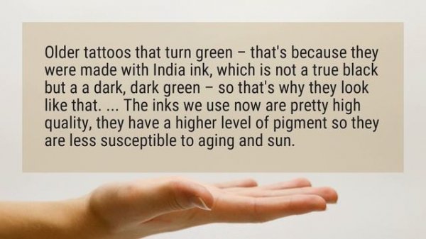 Why do tattoos turn green?