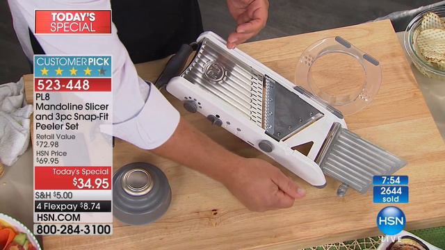 PL8 Mandoline Slicer and 3piece SnapFit Peeler Set смотреть онлайн